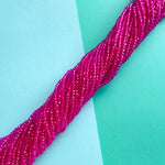 3mm Hot Pink Faceted Coated Chinese Crystal Rondelles Strand