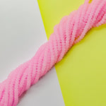 8mm Bubblegum Pink Glass Rondelle Strand