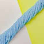 8mm Lake Blue Glass Rondelle Strand