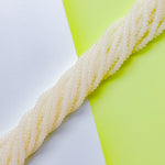 8mm Opal White Glass Rondelle Strand
