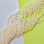8mm Opal White Glass Rondelle Strand