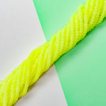 8mm Neon Yellow Glass Rondelle Strand