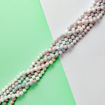 8mm Hex Cut Sugar Swirl Crystal Round Strand