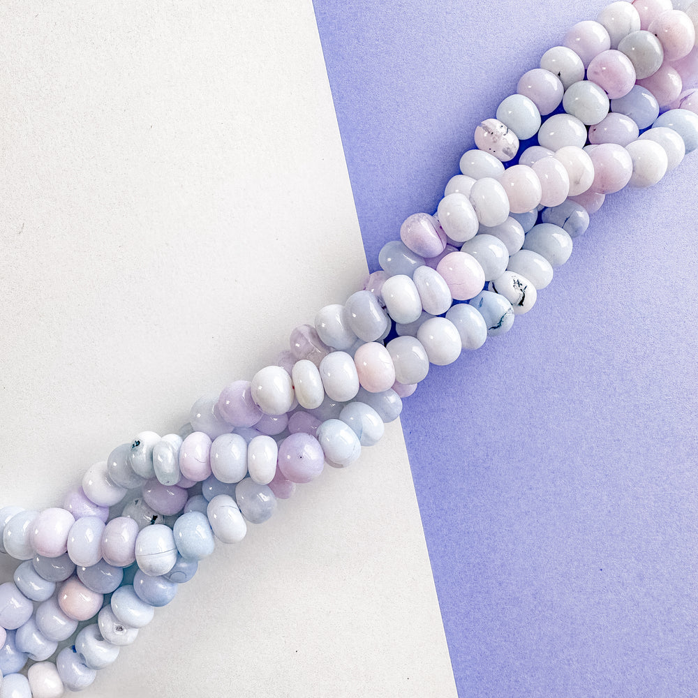 Candy Jade 9x6mm Faceted Rondelle Wisteria Semi-Precious Stone Beads Per  Strand