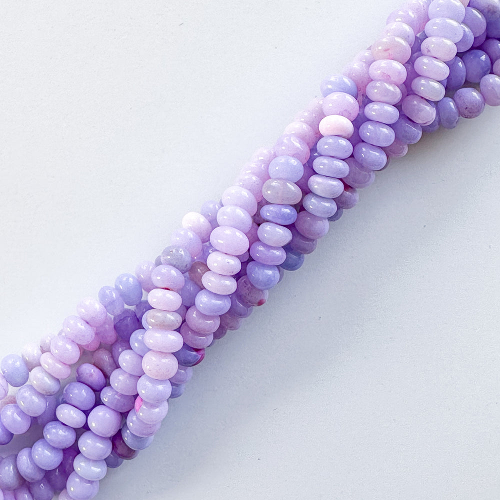 4mm Rondelle Beads - Pearly Blue Luster - 10 Grams – funkyprettybeads