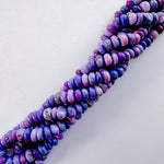 8mm Smooth Purple Dyed Opal Rondelle Strand