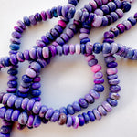8mm Smooth Purple Dyed Opal Rondelle Strand