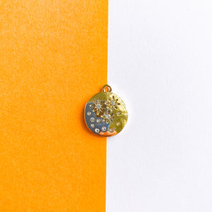 15mm Pave Gold Star Cluster Charm