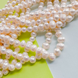 8mm White Freshwater Pearl Strand