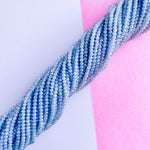 4mm Icy Blue Faceted Chinese Crystal Rondelle Strand