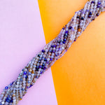 4mm Purple Tonal Faceted Round Agate Strand