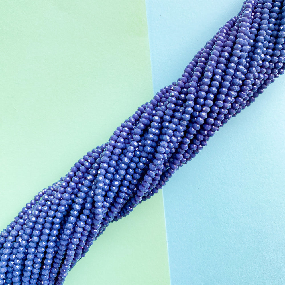 
                
                    Load image into Gallery viewer, 3mm Navy Faceted Crystal Strand
                
            