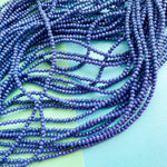 3mm Navy Faceted Crystal Strand