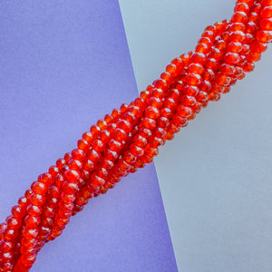 
                
                    Load image into Gallery viewer, 8mm Dyed Carnelian Agate Rondelle Strand
                
            