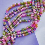 8mm Jewel Candy Smooth Dyed Jade Rondelle Strand