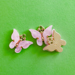 18mm Pink Pearl Resin Butterfly Charm