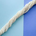 5mm White Freshwater Button Pearl Strand