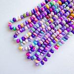 6mm Smooth Candy Purple Rainbow Dyed Opal Rondelle Strand