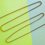 3mm Shiny Plated Gold Curb Chain