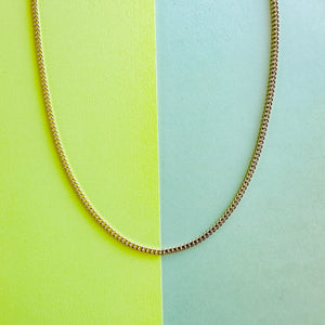 3mm Shiny Plated Gold Curb Chain
