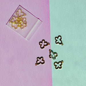 10mm Shiny Gold Butterfly Charm 5-pack