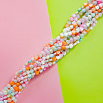 6mm Rainbow Mother of Pearl Heart Strand