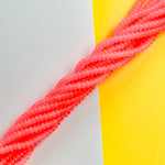 8mm Neon Coral Glass Rondelle Strand