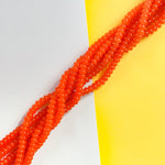 8mm Orange Spice Glass Rondelle Strand
