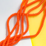 8mm Orange Spice Glass Rondelle Strand