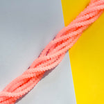 8mm Neon Peach Glass Rondelle Strand