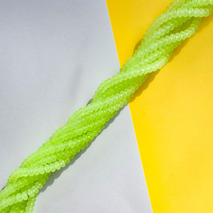 8mm Lime Light Green Glass Rondelle Strand