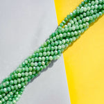 8mm Spearmint Swirl Diamond Crystal Rondelle Strand