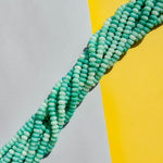 8mm Aqua Amazon Smooth Dyed Jade Rondelle Strand