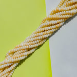 8mm Butter Yellow Smooth Dyed Jade Rondelle Strand