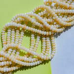 8mm Butter Yellow Smooth Dyed Jade Rondelle Strand