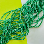 3mm Green Dyed Jade Rounds Strand