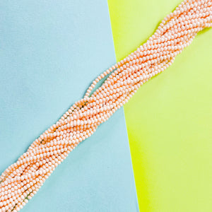 3mm Light Peach Faceted Chinese Crystal Strand
