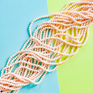 3mm Light Peach Faceted Chinese Crystal Strand