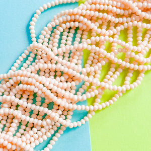 3mm Light Peach Faceted Chinese Crystal Strand