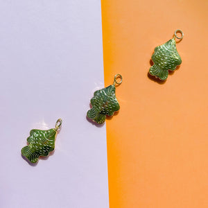 40mm Shiny Gold Lucky Fish Charm