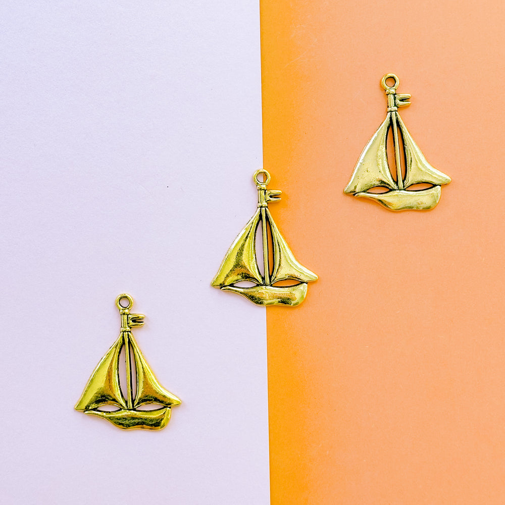60mm Gold Eau Bateau Charm - 2 Pack