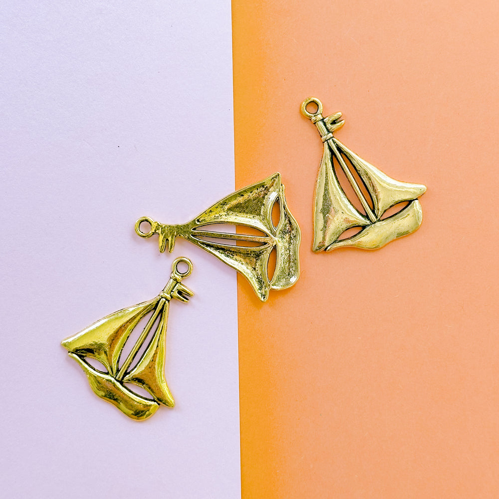 60mm Gold Eau Bateau Charm - 2 Pack