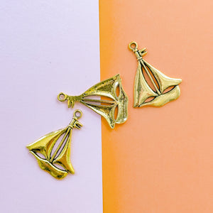 60mm Gold Eau Bateau Charm - 2 Pack