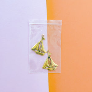 60mm Gold Eau Bateau Charm - 2 Pack