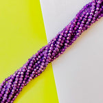 4mm Mirrored Purple Disco Crystal Rondelle Strand