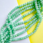 8mm Wintergreen Dyed Jade Rondelle Strand