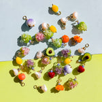 Handmade Mixed Media Fruit and Shell Charms