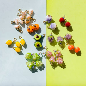 Handmade Mixed Media Fruit and Shell Charms