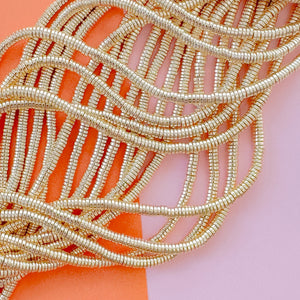 4mm Gold Hematite Rondelle Heishi Strand