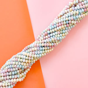 8mm Shimmer Shake Diamond Crystal Rondelle Strand